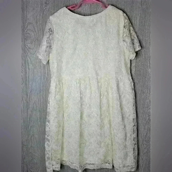 Girls Just Whistle Cream Colored dress with Lace overlay. - Picture 5 of 5